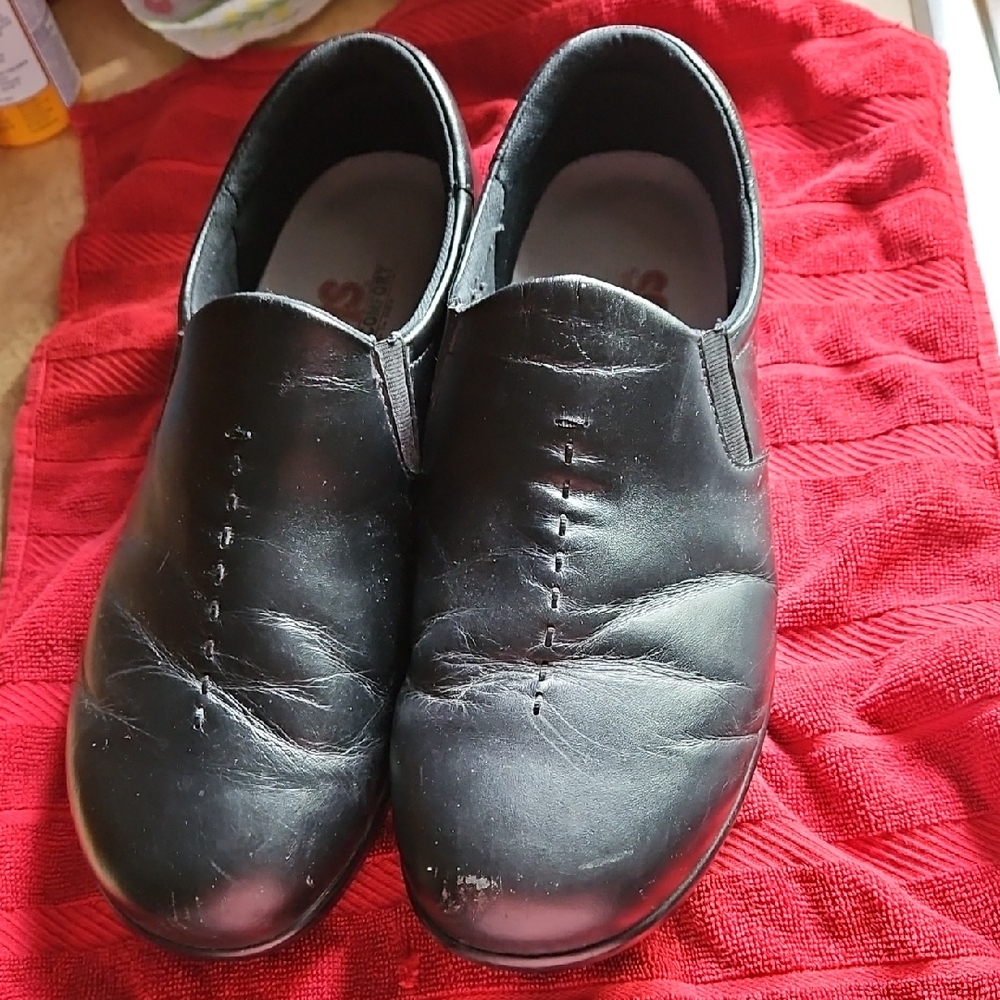 SAS Women's Black Slip-On Comfort Loafers, Sz 12W